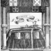 Engraving of the coffin of S.Charles
